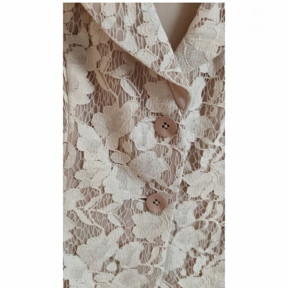 Cabi  Lace Women's Jacket in Ivory Cottagecore,‎ Vintage, Lined - Picture 7 of 8